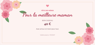 Modèle de bon cadeau – Fêtes (fête, des, mères, maman)