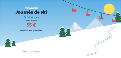 Modèle de bon cadeau – Sport & plein air (ski, forfait, pistes)