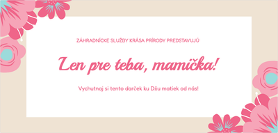Šablóna darčekového poukazu – Sviatky (deň, matiek, mamička, kvety)