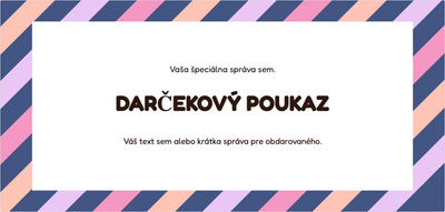 Šablóna darčekového poukazu – Univerzálne (pruhy, pastelové, jednoduchý)