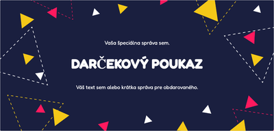 Šablóna darčekového poukazu – Oslavy a príležitosti (konfety, párty, oslava)