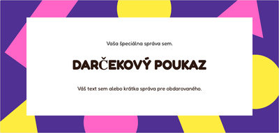 Šablóna darčekového poukazu – Univerzálne (geometrický, farebný, moderný)