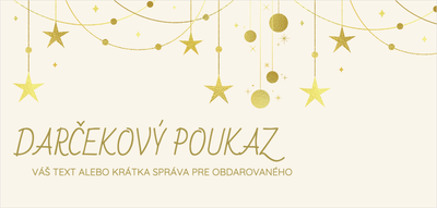 Šablóna darčekového poukazu – Univerzálne (zlaté, hviezdy, elegantný, silvester)