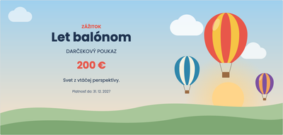 Vytvorte si vlastný narodeninový poukaz – Let balónom