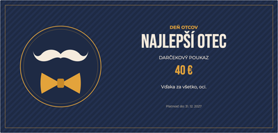 Šablóna darčekového poukazu – Sviatky (deň, otcov, otec, ocko)