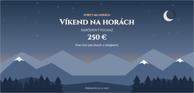 Vytvorte si vlastný vianočný darčekový poukaz – Víkend na horách