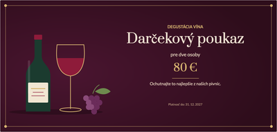Vytvorte si vlastný narodeninový poukaz – Degustácia vína